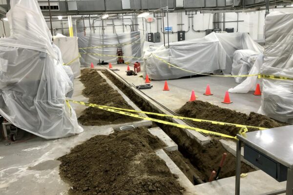 Plumbing Trench Before Backfill